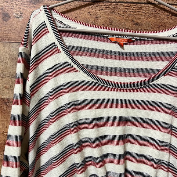 ModCloth Bit of Twist Long Sleeve Top White/Red Stripe Size 3X - Picture 3 of 12
